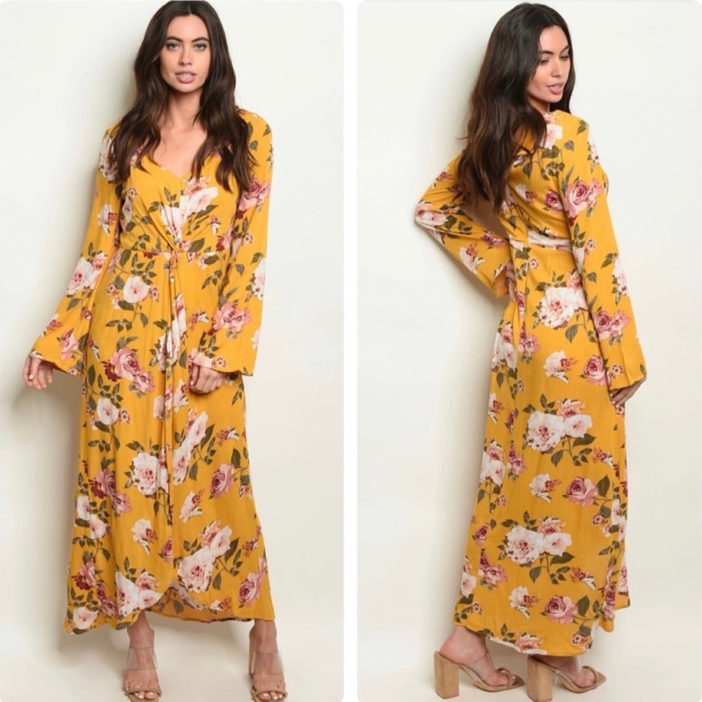 NWT Yellow Floral Dress